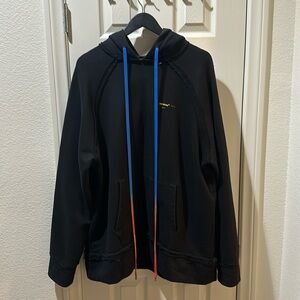 Over Size Off White Black Hoodie Size M